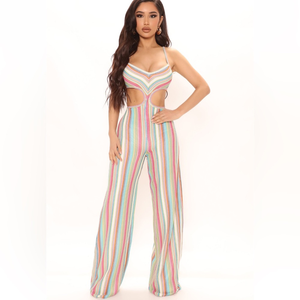 Fashion Nova Colorful Summers Jumpsuit